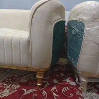 مبل جهیزیه نو سبز درباری|مبلمان خانگی و میز عسلی|قم, شهر قائم|دیوار