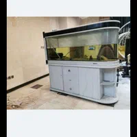 آکواریوم خم طرح u به همراه میز|ماهی|اصفهان, کوی امیریه|دیوار