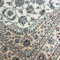 فرش دستباف نایین ۱/۵×۲/۵ کرم|فرش|اصفهان, خواجو|دیوار