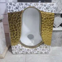 سنگ توالت سفیدطلایی