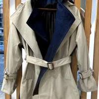 بارانی ترکیب جین جنس سانتانا|لباس|تنکابن, |دیوار