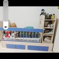 تخت ودراور کودک ونوجوان بهمراه تشک|تخت و صندلی بچه|قائمشهر, |دیوار