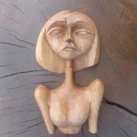 مجسمه چوبی دستساز|مجسمه، تندیس، ماکت|کیاشهر, |دیوار