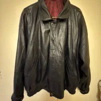 کت چرم طبیعی  ایتالیایی سایز لارج وایکس لارج