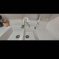 سینک سرامیکی به همراه شیر آب