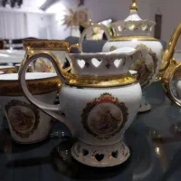 سرویس چایخوری لیلی مجنون لمونژ|ظروف سرو و پذیرایی|مشهد, جانباز|دیوار