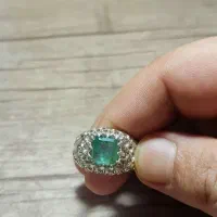 انگشتر زمرد نقره