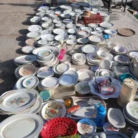 بشقاب ملامین چینی و بلور