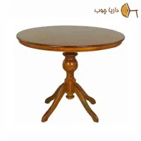 میز گرد چوبی