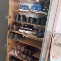 جای کفشی رنگ عسلی و طوسی نو|کتابخانه، شلف، قفسه‌های دیواری|تهران, طیب|دیوار