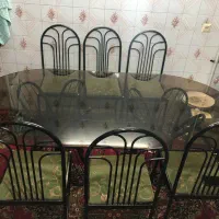 میز ناهار خوری شیشه ای