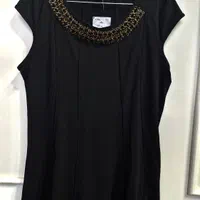 تاپ مشکی نو ، یقه مخمل