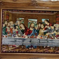 تابلو فرش تمام ابریشم شام آخر|تابلو فرش|ری, جوانمرد قصاب|دیوار