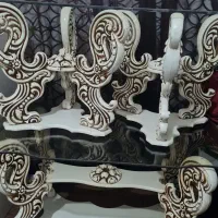 مبل ۸نفره همراه شال مدرن وعسلی|مبلمان خانگی و میز عسلی|صحنه, |دیوار
