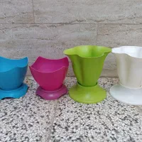 گلدان پلاستیکی رنگی