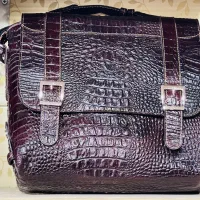 کیف دو سگک چرم گاوی