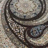 یک جفت فرش کهکشان سرمه ای اصل|فرش|اصفهان, بهارستان|دیوار