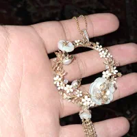 گردنبند نقره آبکاری طلا