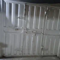 درب حیاط آهنی رنگ سفید|مصالح و تجهیزات ساختمان|بوشهر, |دیوار