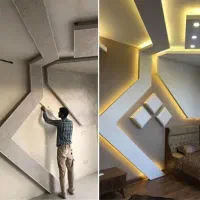 نصب کاغذ دیواری.دورباس دکور.لاین کناف.pvc|خدمات پیشه و مهارت|گلبهار, شهر جدید گلبهار|دیوار