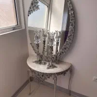 آینه و شمعدان روکش نقره