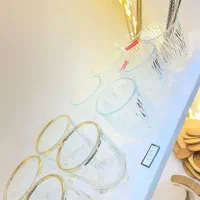 استکان دور طلایی و نقره ای|ظروف سرو و پذیرایی|مرودشت, ابوذر شمالی‎|دیوار