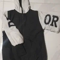 کاپشن بارونی سفید مشکی