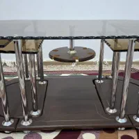 میز عسلی شیشه‌ای