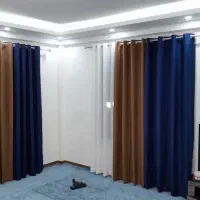 دو دست پرده کتان به فروش میرسد|پرده، رانر، رومیزی|چمران, |دیوار