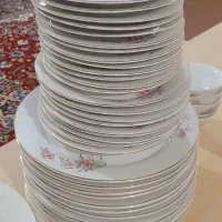 چینی طرح گل ارکیده ۱۲نفره قیمت مناسب|ظروف سرو و پذیرایی|خرم‌آباد, |دیوار