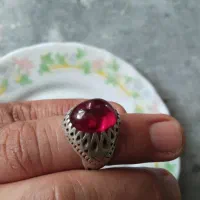 انگشتر نقره یاقوت