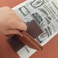 کیف پول چرم طبیعی دستدوز|کیف، کفش، کمربند|دزفول, |دیوار