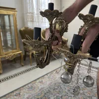 دیوار کوب آبکاری برنز دو شعله