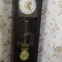 ساعت ایستاده برنزی و چوب