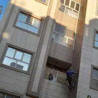 کار در ارتفاع پیچ رولپلاک نانو نما نظافت سنگ اجر|خدمات پیشه و مهارت|قم, هنرستان|دیوار
