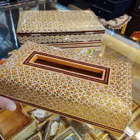 جا دستمالی خاتم به همراه جا کارد چنگال