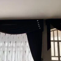 پرده حریرترک طرحدار ودکوری مخمل ودکوری درب هال