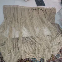 پرده گیپور ارتفاع ۲مترونیم بوده تازدم قیچی نخورده|پرده، رانر، رومیزی|تهران, شیوا|دیوار