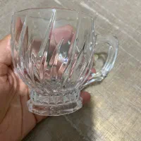 فنجان چایخوری پایه‌دار - ۱۰ عدد، در حد نو