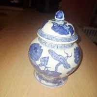 جار چینی آبیوسفید دربدار|صنایع دستی و سایر لوازم تزئینی|تهران, قزل قلعه|دیوار