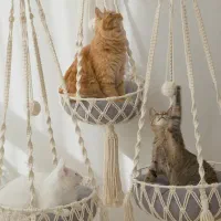 جای خواب گربه مکرومه،تاب گربه مکرومه ،لانه ،اسکرچر