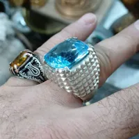 انگشتر نقره توپاز ۷۰ گرم