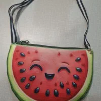 کیف رودوشی دخترانه مخمل یلدا طرح هندوانه