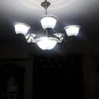 لوستر پنج شاخه برنجی سالم سالم|لوستر و چراغ آویز|رشت, حمیدیان|دیوار