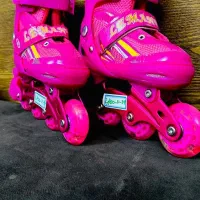 اسکیت تضمینی */حرفه ای صورتی دخترانه