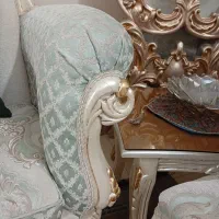 مبل سلطنتی چستر ۹ نفره چوب راش صدفی ورق طلا|مبلمان خانگی و میز عسلی|چهاردانگه (تهران), |دیوار