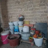 گلدان پلاستیکی و سفالی