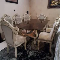 میز ناهار خوری چوبی ۸ نفره و بوفه