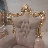 مبل سلطنتی تاج عروس ۶ ورق طلا با غذا خوری ۸ نفره|مبلمان خانگی و میز عسلی|مشکیندشت, |دیوار