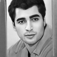 تابلو نقاشی سیاه قلم و خودکار